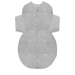 Gray Baby Swaddle with Star Pattern